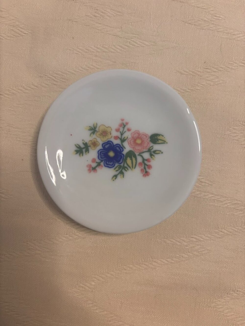 VTG 3.5in Mini Floral Porcelain Saucer Jewelry Catch-all Trinket Gallery Wall